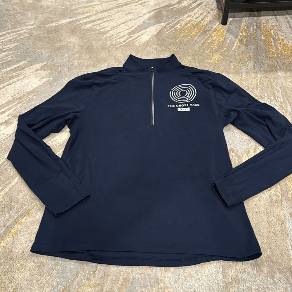 Men’s Lululemon quarter zip long sleeve shirt blue size L special Ghost Race NYC